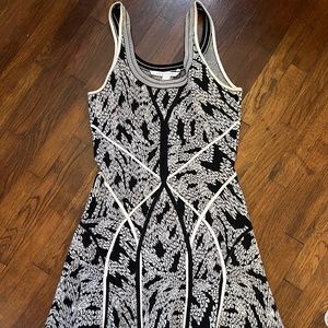 Diane Von Furstenberg Ilsa Tank Dress Panther Lace Black